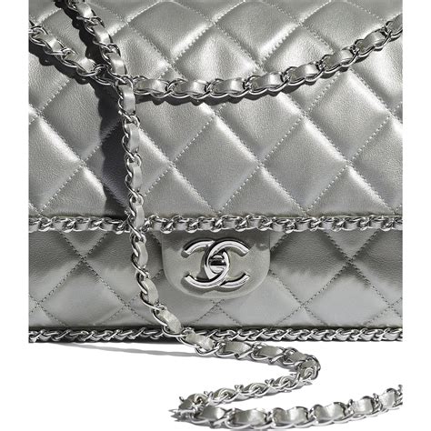 chanel metal logo|chanel bag with metal plate.